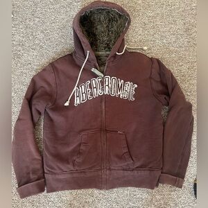 Abercrombie & Fitch Wolf Jaw Jacket with Brown Lining